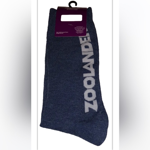 Zoolander Crew Socks 1 Pair Men 6.5-12 Blue White Male Model Of The Year Stiller - Picture 3 of 10